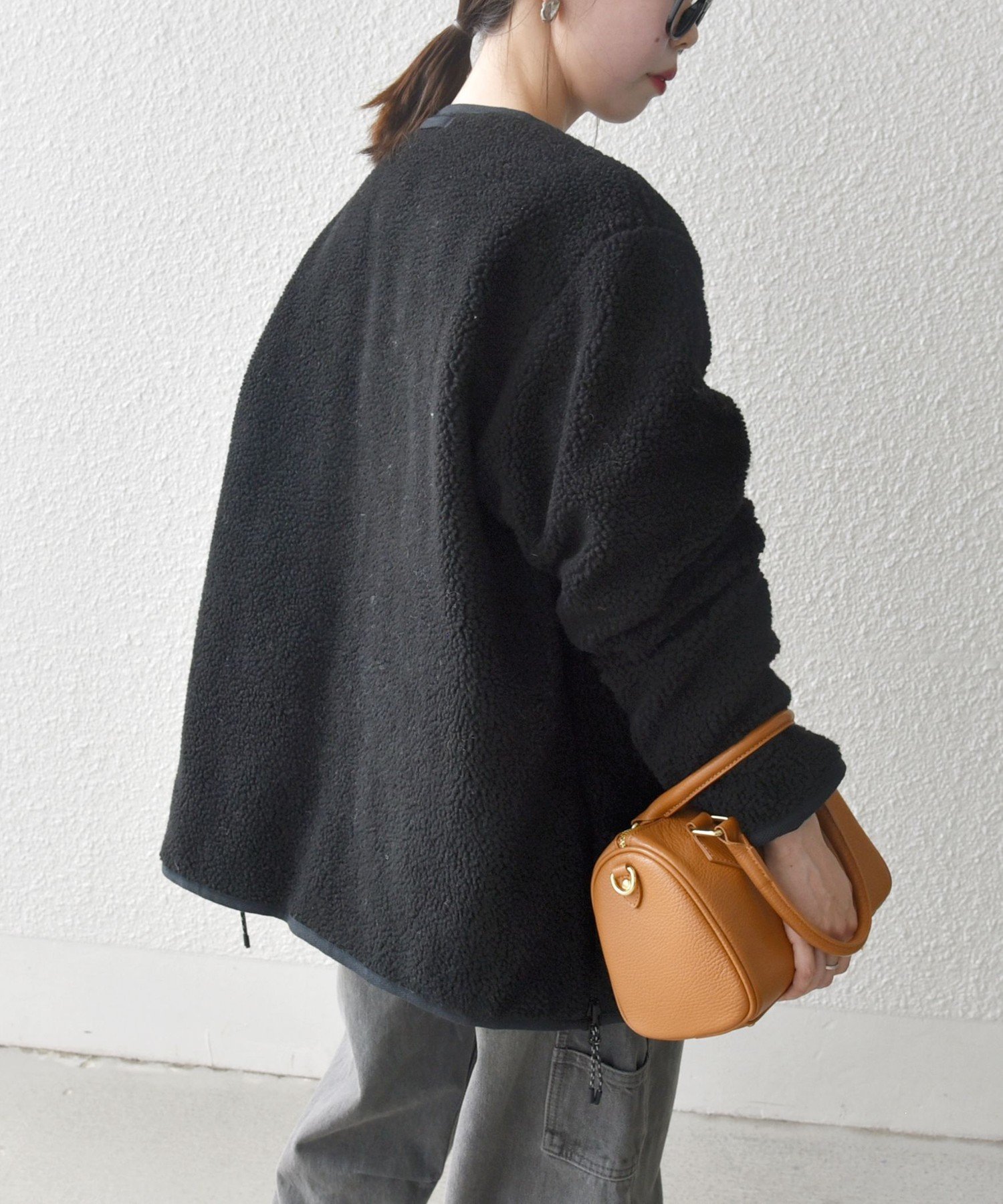 【SHIPS別注】TAION ボア×ダウン リバーシブルコート ブラック 黒 TAION（タイオン）の「【SHIPS別注】TAION:ボア×ダウンリバーシブル