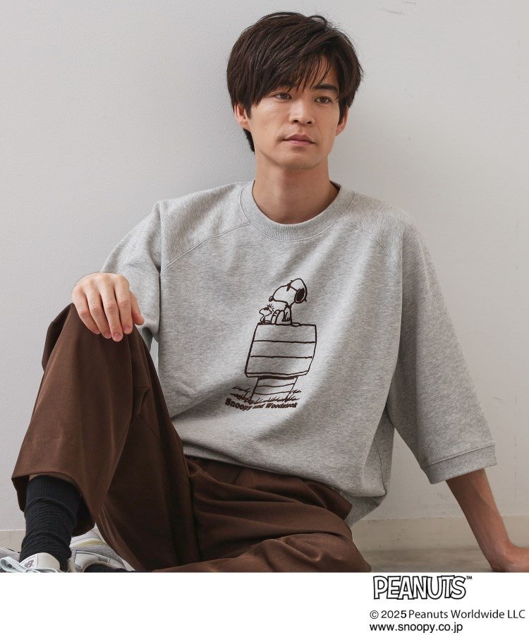THE SHOP TK｜Peanuts スヌーピー 6分袖裏毛スウェット | Rakuten