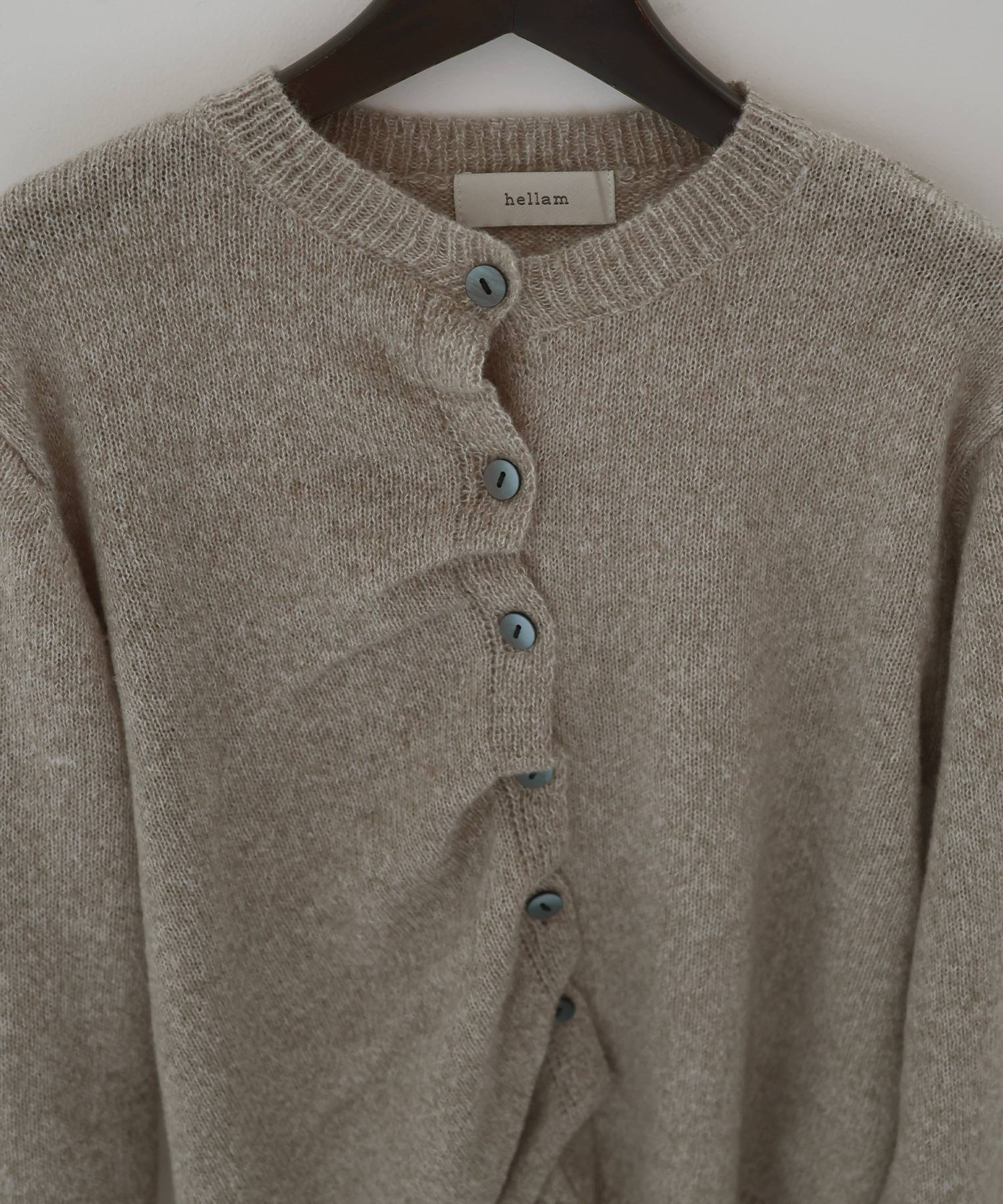 hellam｜フロントギャザーニットカーディガン | Rakuten Fashion(楽天