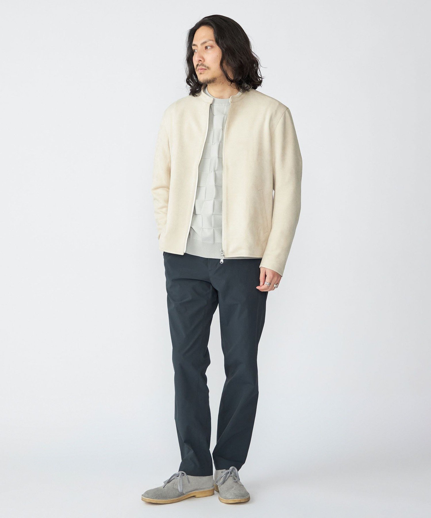 SHIPS｜SHIPS: ポリエステル フェイクスエード シングル ライダース