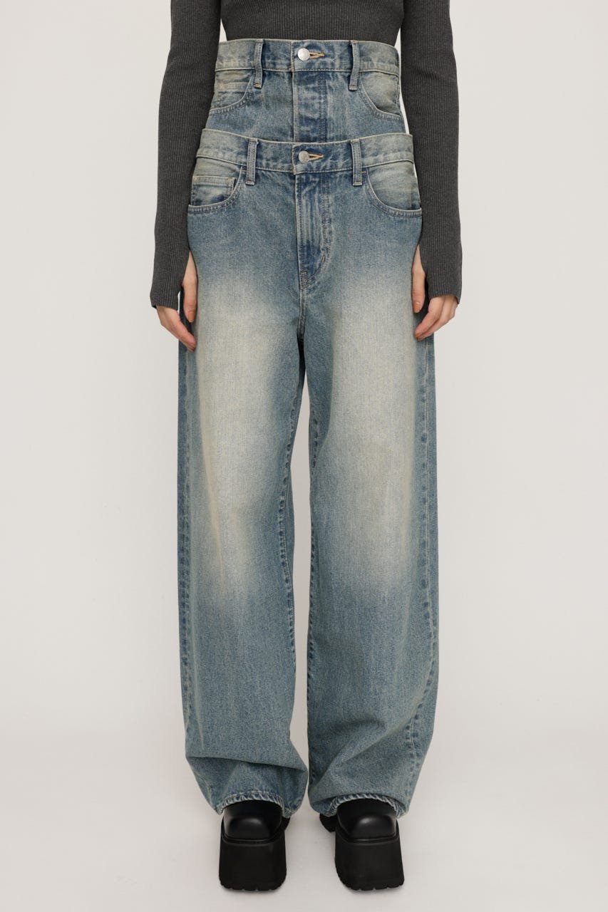 SLY｜LAYERED STRAIGHT DENIM パンツ | Rakuten Fashion(楽天