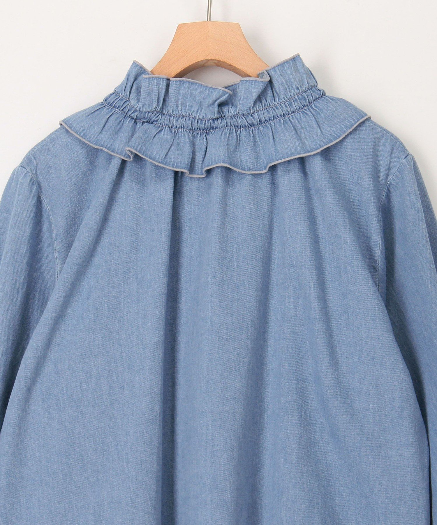 NOLLEY'S｜ライトデニムフリルブラウス | Rakuten Fashion(楽天