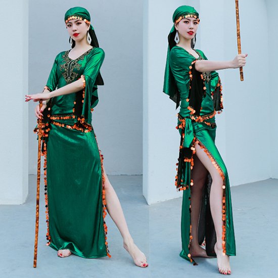 楽天市場】ベリーダンス衣装 サイーディドレス ドレス、ヒップスカーフ