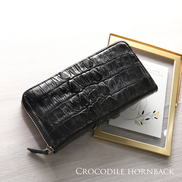 楽天市場】【20%offクーポン】クロコダイル ラウンドファスナー 長財布