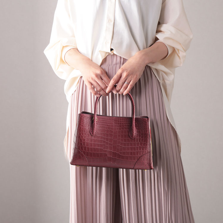 楽天市場】クロコダイル ハンドバッグ レディース 2WAY ショルダー