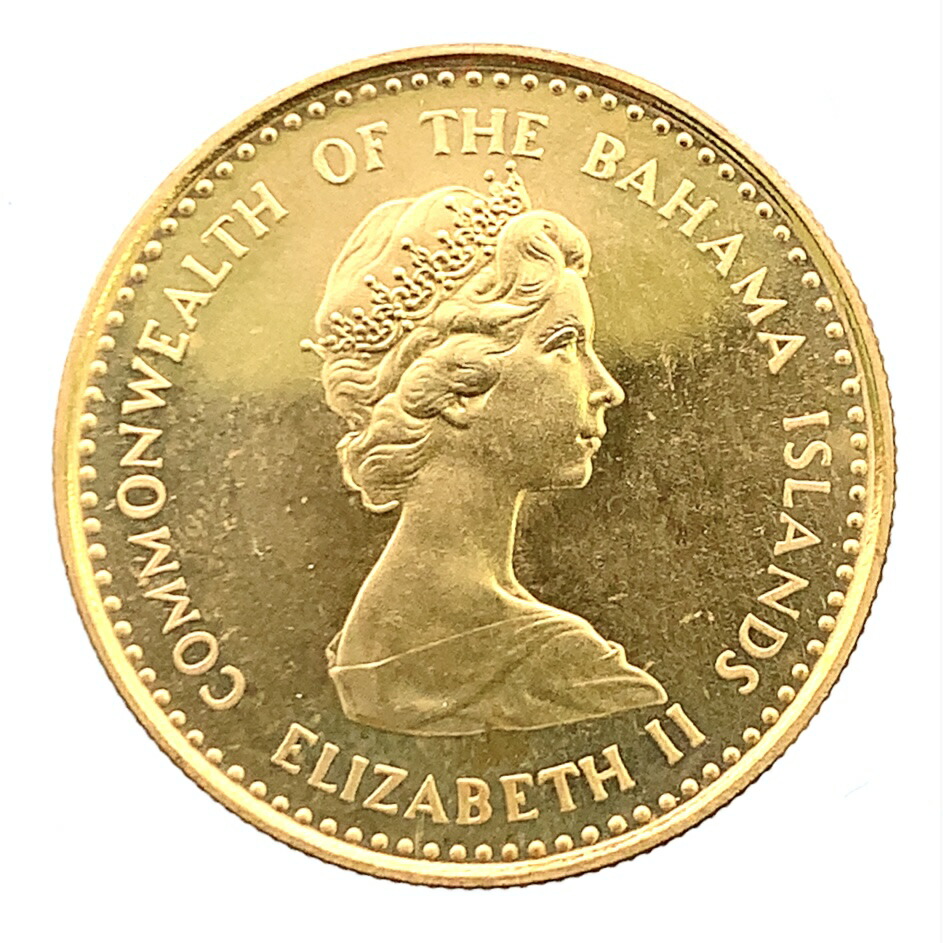 楽天市場】バハマ諸島 10ドル金貨 エリザベス女王二世 K22 1971年 3.9g