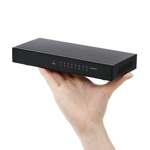 楽天市場】スイッチングハブ LANハブ 8ポート メタルケース AUTO-MDIX