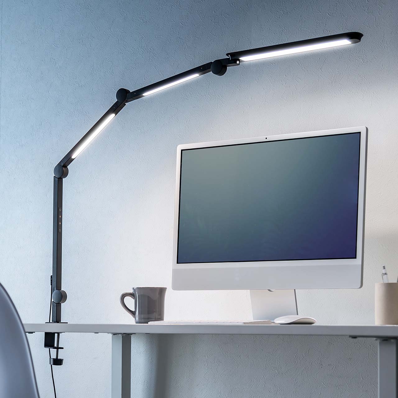 楽天市場】デスクライト LEDライト クランプ 調光 アームライト 700