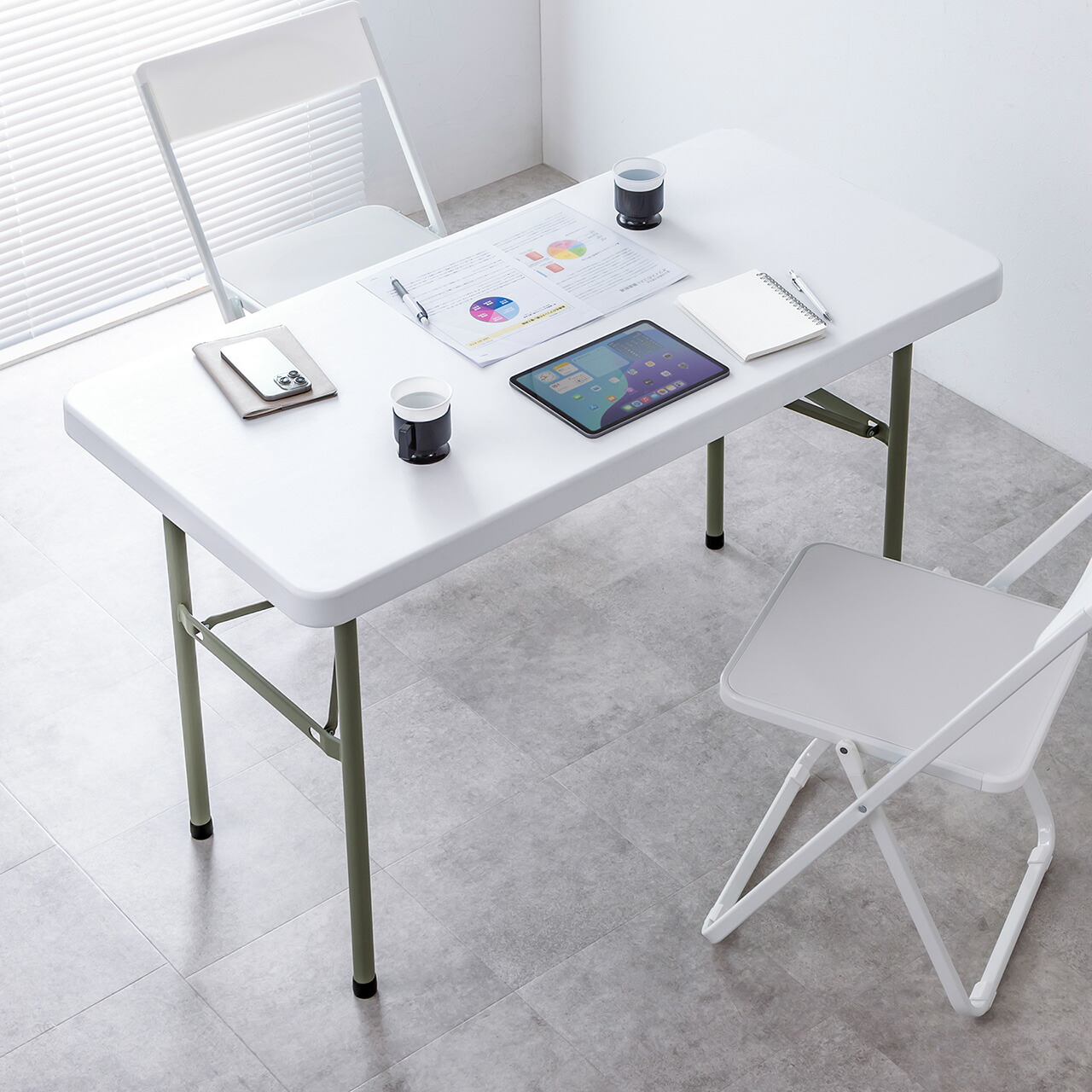 楽天市場】折りたたみテーブル 幅122cm×奥行61×高さ74cm アウトドア