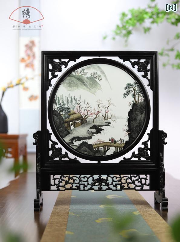 楽天市場】 雑貨 装飾品 蘇 州 刺繍 両面 装飾品 民俗 伝統 蘇州 特産