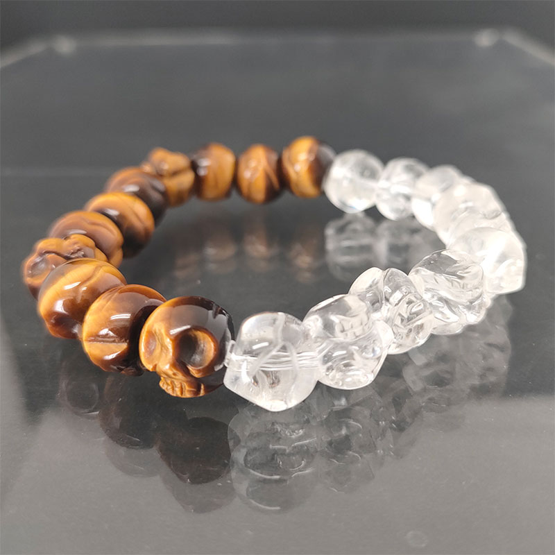楽天市場】タイガーアイ 水晶 ブレスレット 17.5cm メンズ