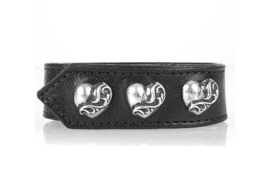 楽天市場】クロムハーツ 3ボタン 2スナップ ブレスレット レザー