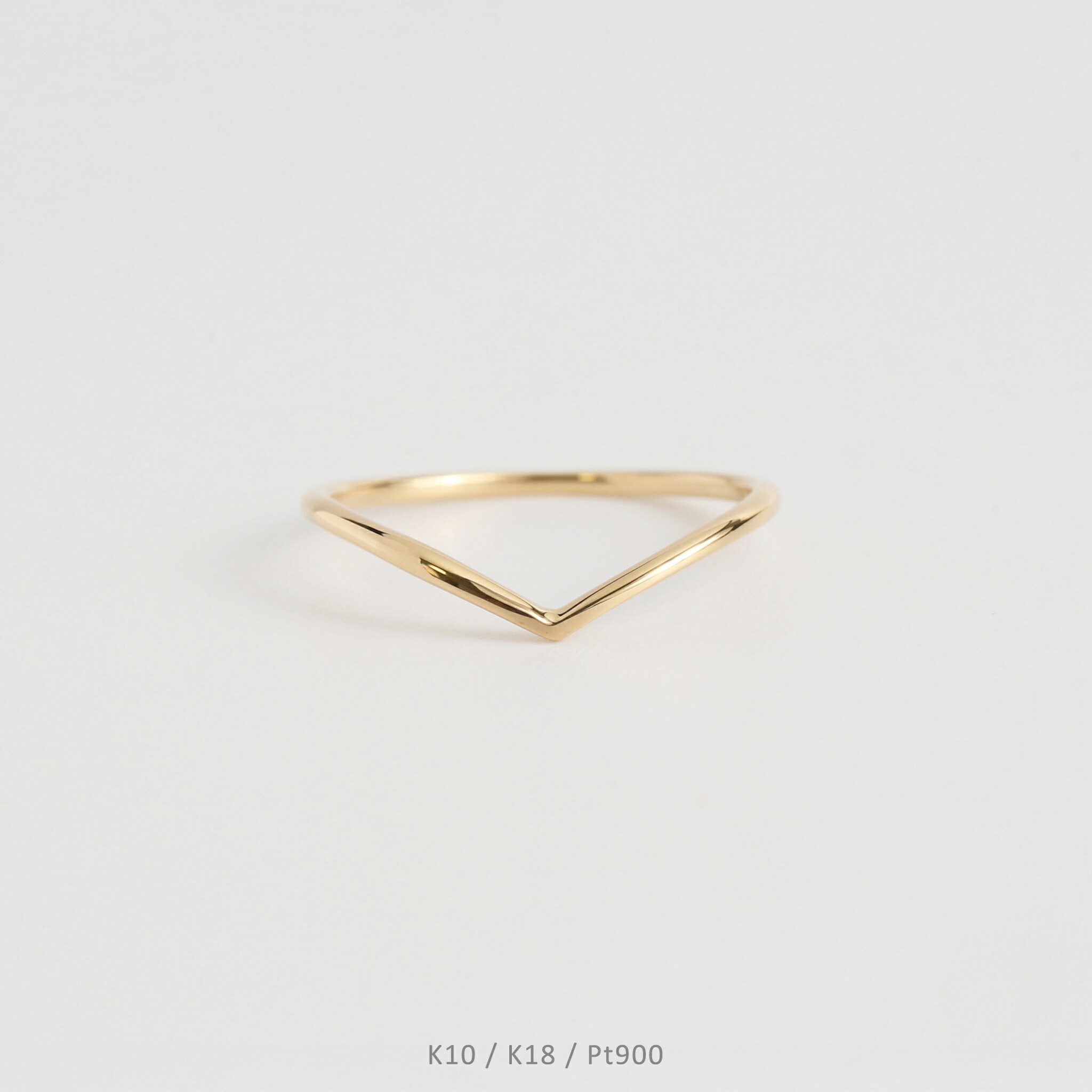 楽天市場】【Radille Ring】 K10/K18/Pt900 Vライン 地金 リング 指輪