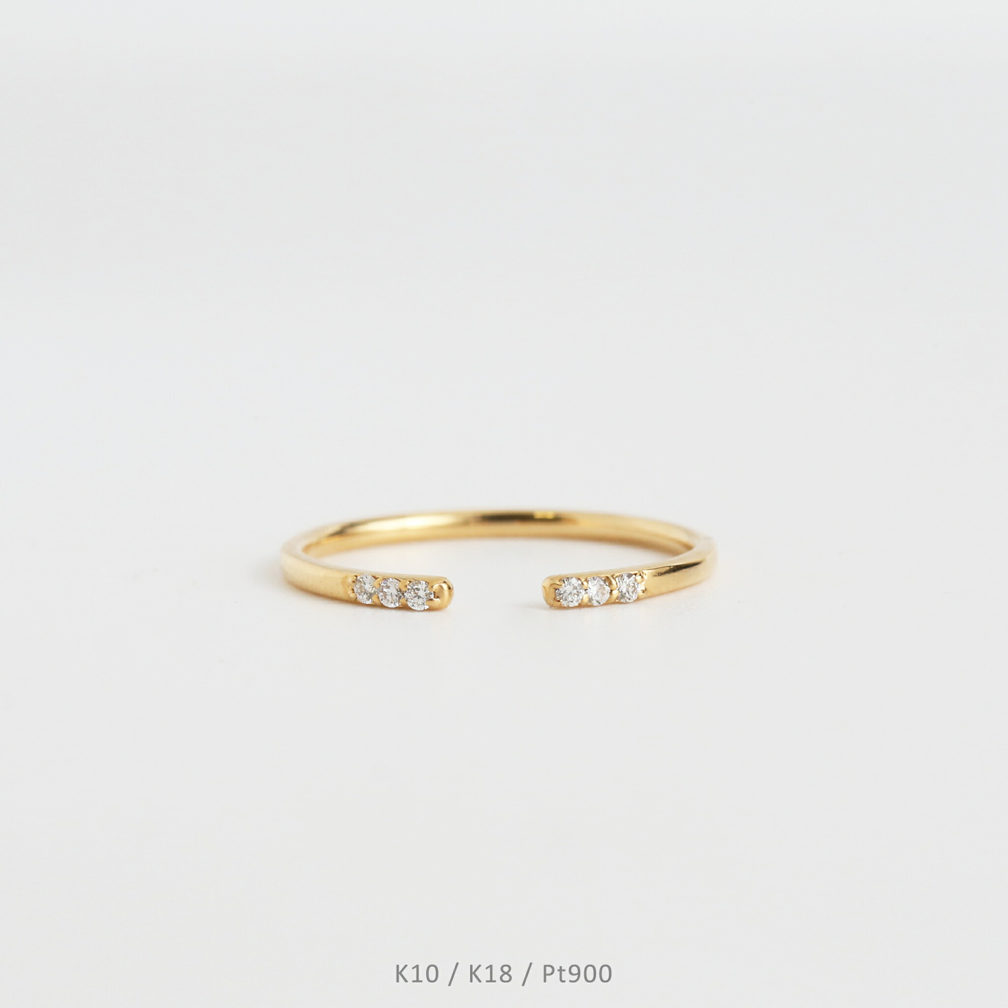 楽天市場】【Grow Open Ring】 K10/K18/Pt900 ダイヤモンド オープン