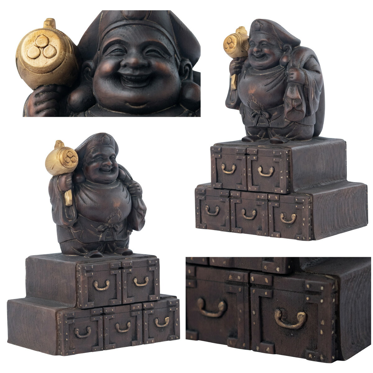 楽天市場】大金運『宝生大黒天（黒古美 中）』 開店祝いや商売繁盛の御