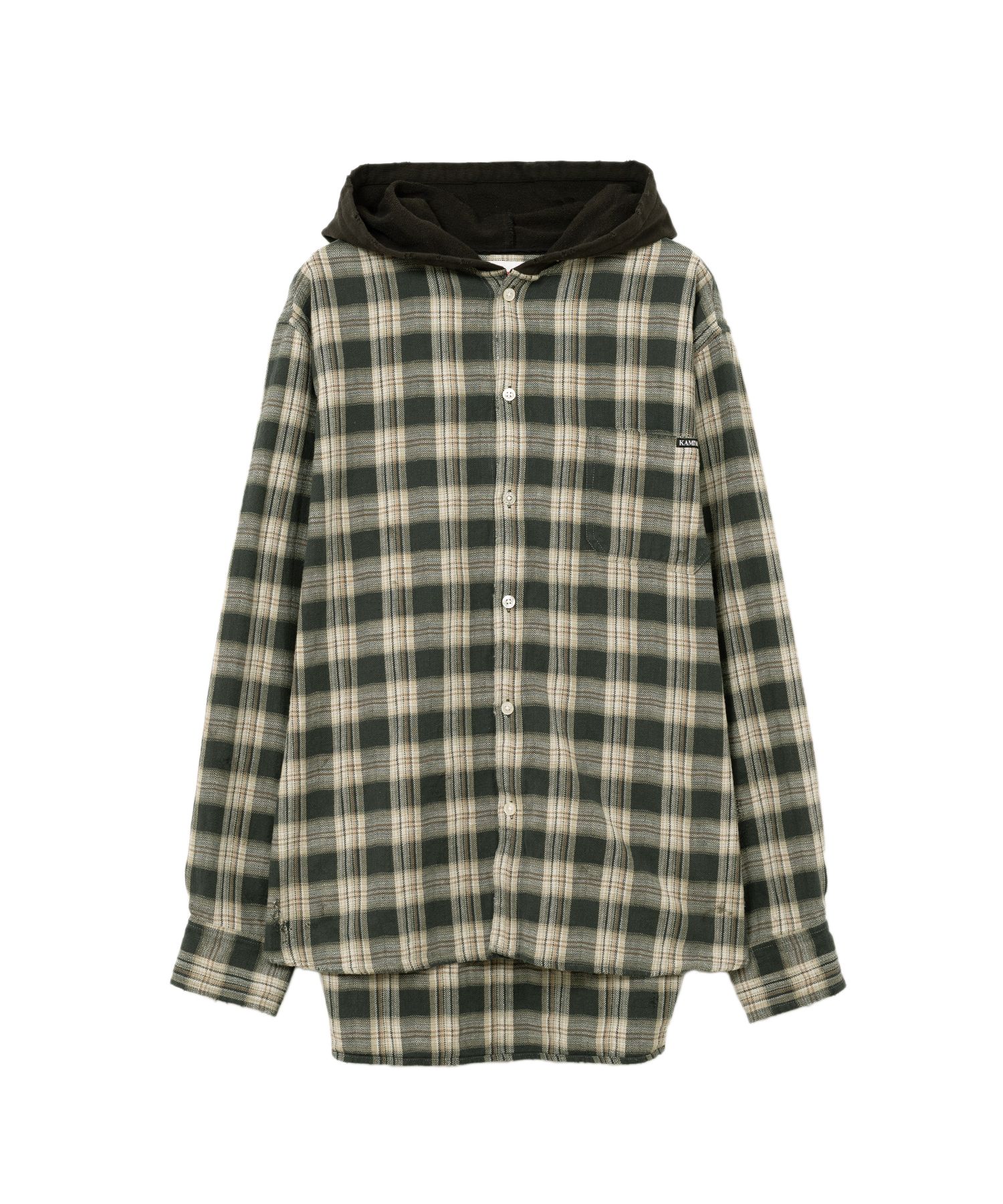 楽天市場】【正規取扱店】KAMIYA Hooded Check Shirt BLACK(カミヤ