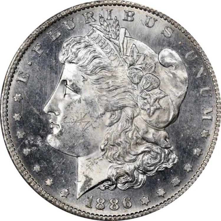 楽天市場】1886-S PCGS MS62PL モルガン・ダラー、日付が不明瞭で