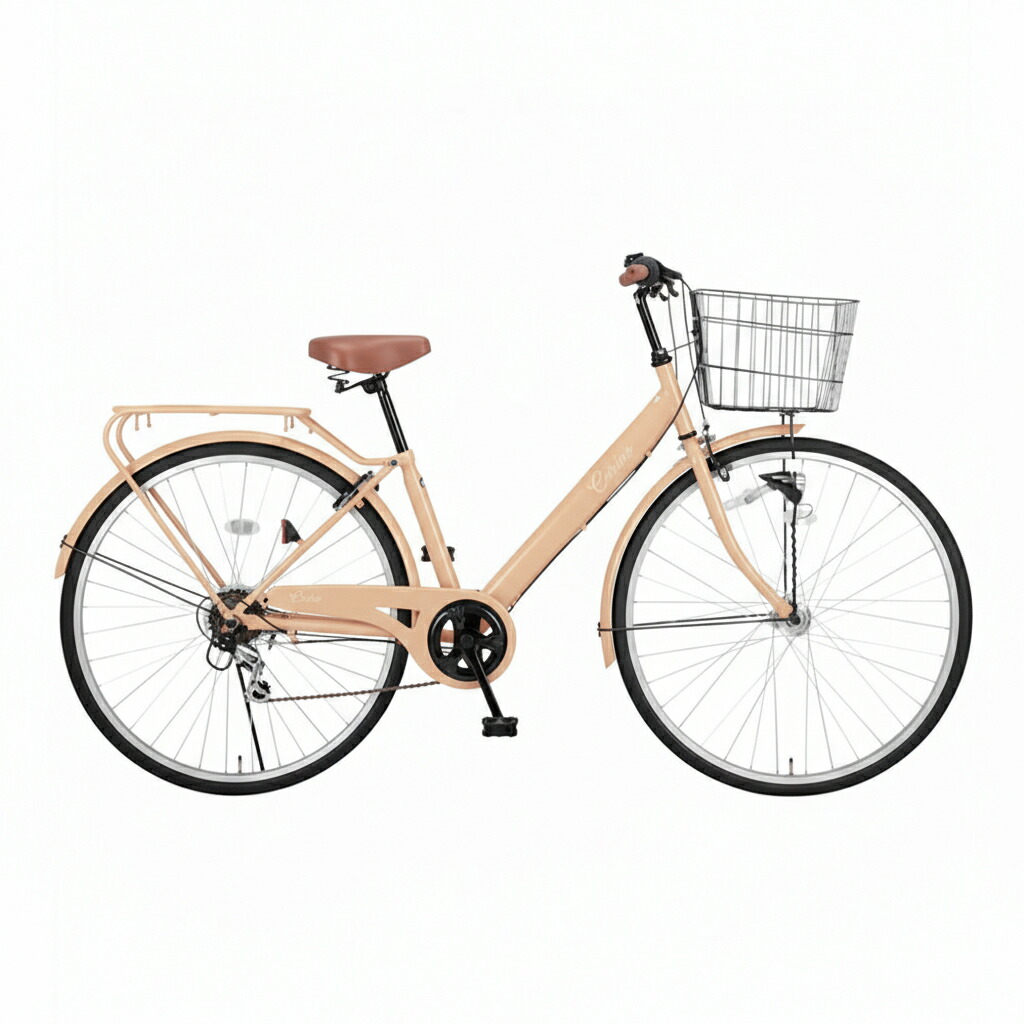 楽天市場】シティサイクル ギア付（カラーベージュ）（自転車
