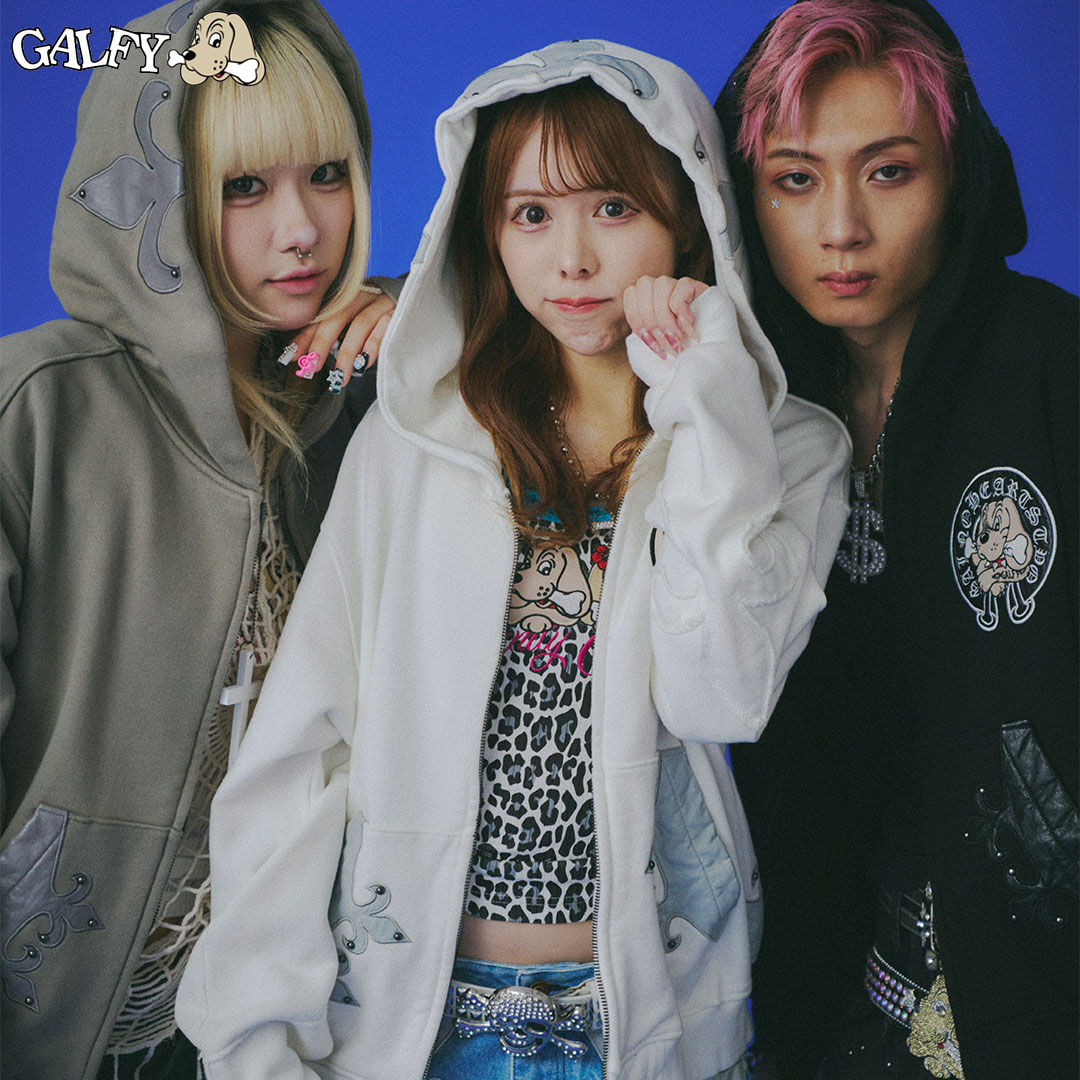 楽天市場】GALFY ガルフィー 百合の紋紋パーカー ジップアップパーカー