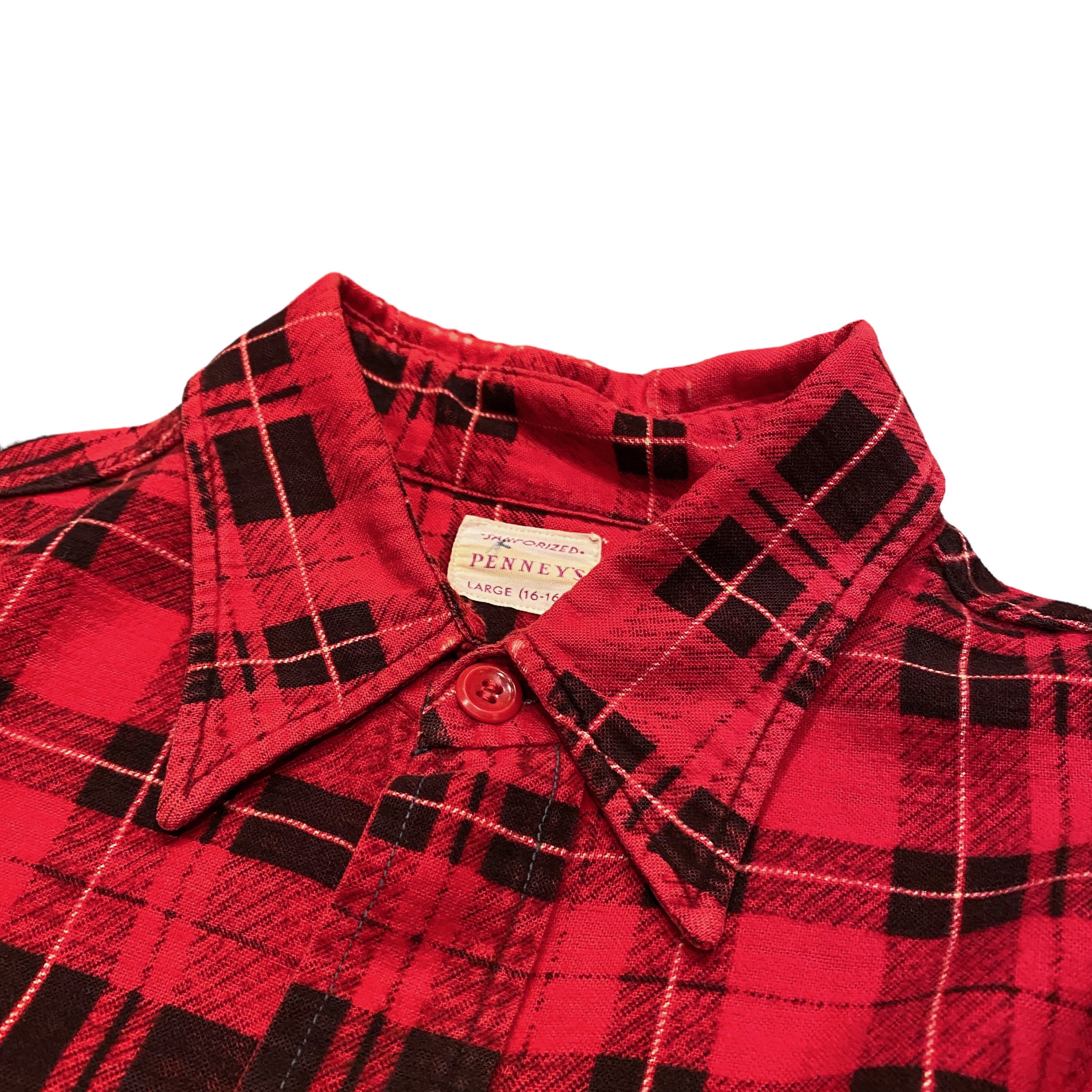 楽天市場】50's PENNEY'S Print Flannel Shirt L / JCペニー ペニーズ