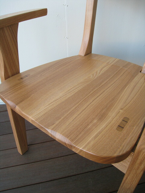 楽天市場】ダイニングチェア アームチェア 無垢 タモ無垢 木製チェア