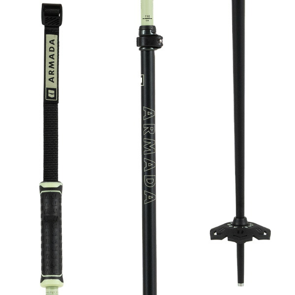 楽天市場】アルマダ スキーポール AK ADJUSTABLE Lime-Black 105