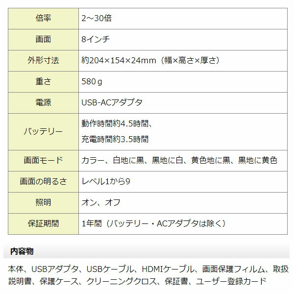 楽天市場】【アメディア】高級携帯型拡大読書器 エキスプロ8 / FGEX