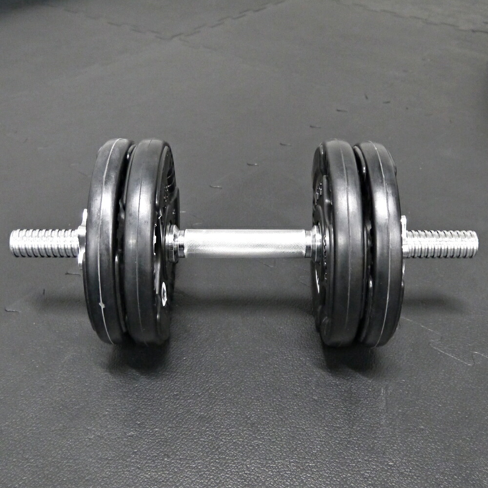 楽天市場】黒ラバーダンベルセット 20kg送料無料 筋トレ ダンベル 可変