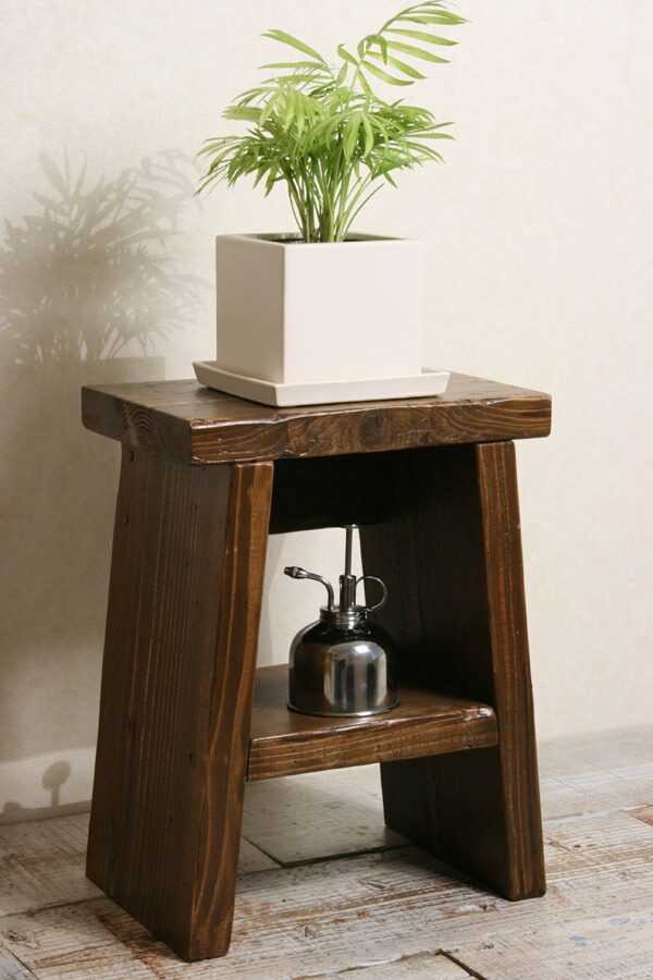 楽天市場】OLD ASHIBA（足場板古材） 踏み台(ふみだい）中棚付き 高さ