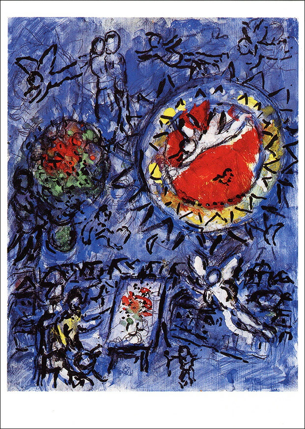 楽天市場】ポストカード アート シャガール「赤い太陽」105×148mm 名画