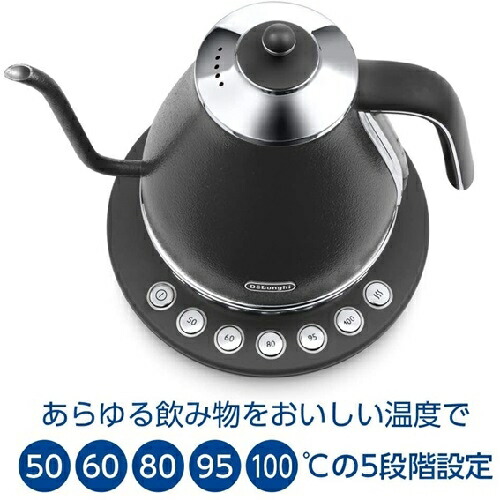 楽天市場】デロンギ KBOE1230JGY 温度調節電気ケトル アイコナ
