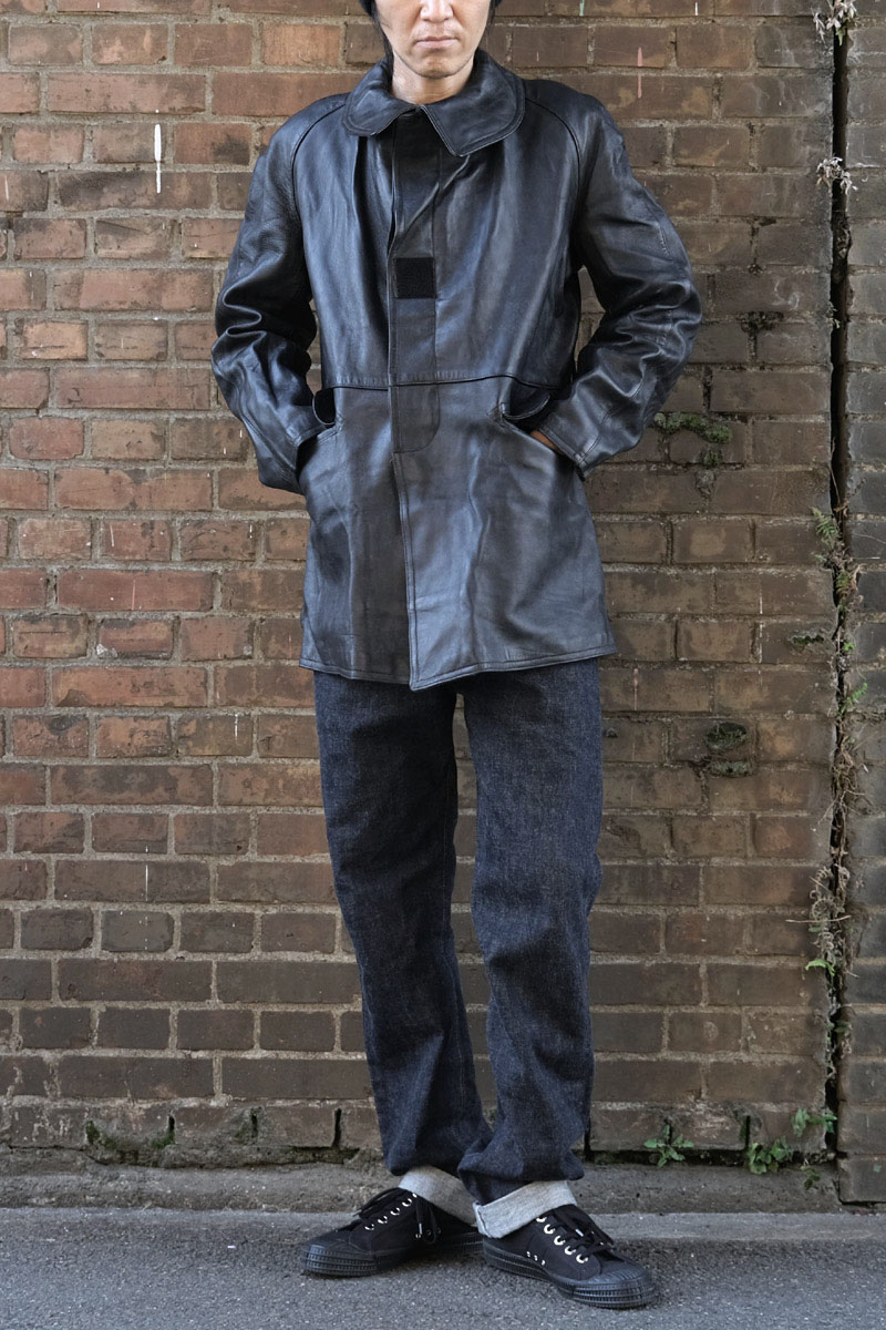 楽天市場】フランス軍 ファイヤーマン レザーコート ボタンタイプ