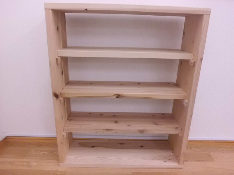 楽天市場】【 無垢杉板 本棚 】国産杉 幅750×奥行240×高さ920ミリ 背板