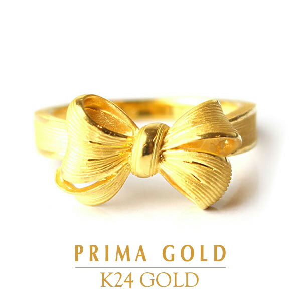 楽天市場】純金 リボン リング 指輪 ゴールド 幸福 モチーフ