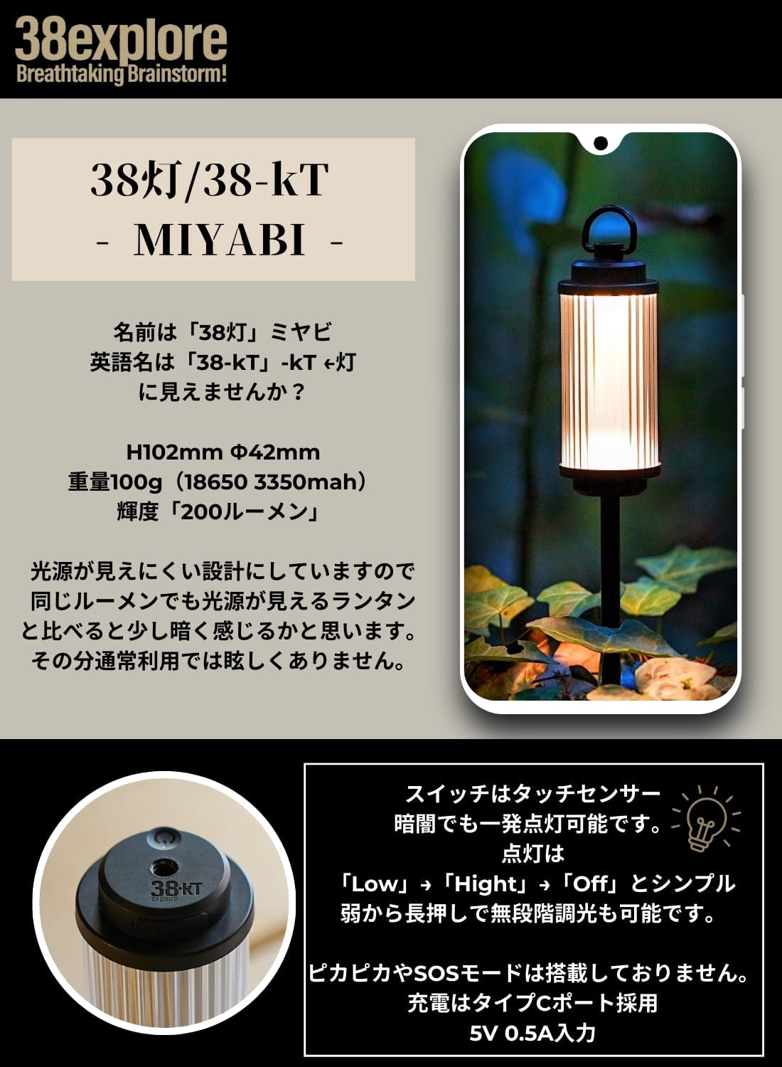 楽天市場】【38explore公式】 38灯 38-kT MIYABI Dリングセット
