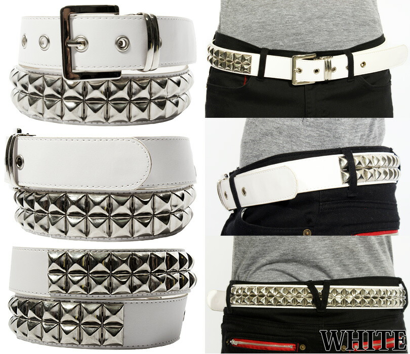 楽天市場】スタッズベルト メンズ ベルト スタッズ レザーPUレザー 2