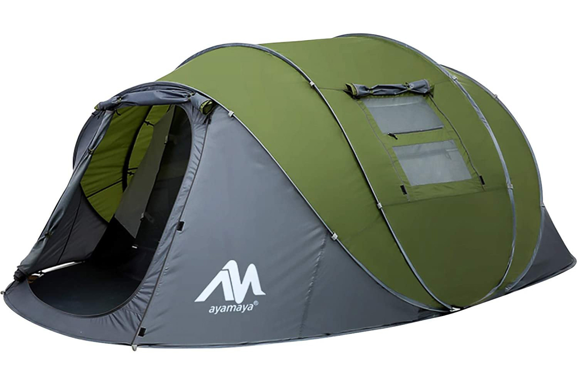 放り投げれば設置完了の「ayamayaポップアップテント」。大人4人～6人