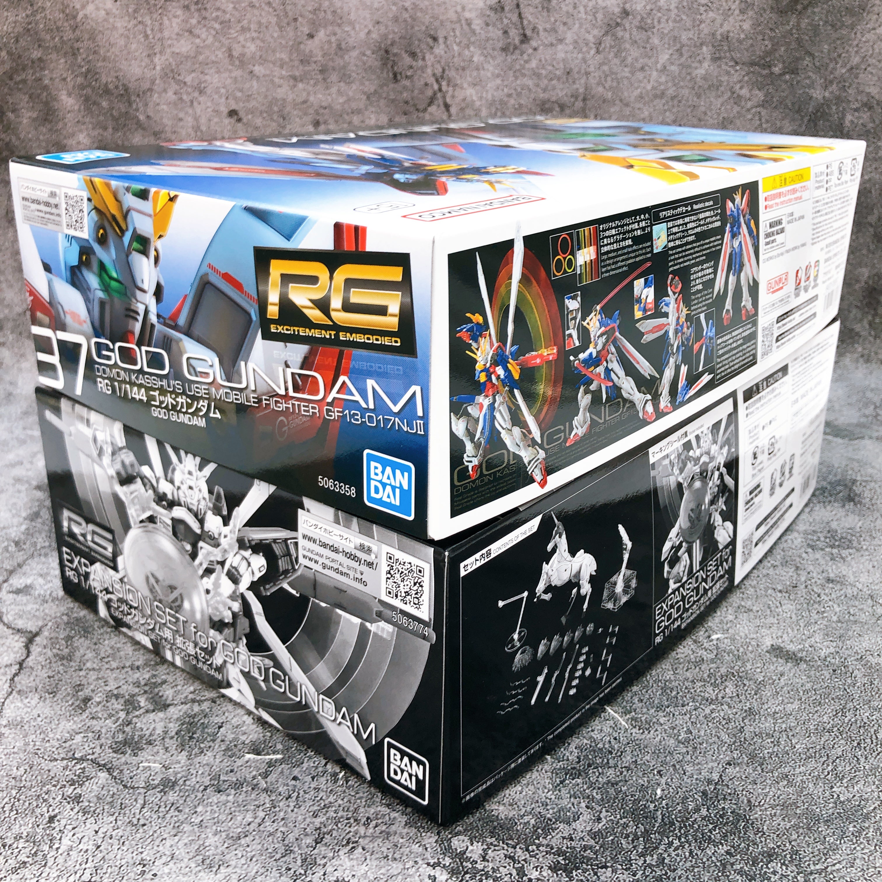 RG 1/144 God Gundam & Expansion Set G Gundam Model Kit Bandai Japan NE