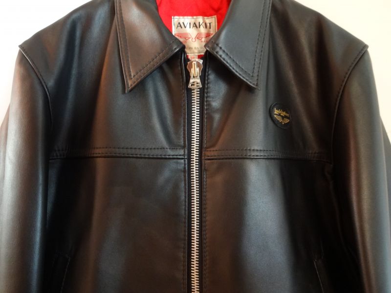 Lewis Leathers (#385 Countryman) BLACK LEATHER - TRAMPS/トランプス