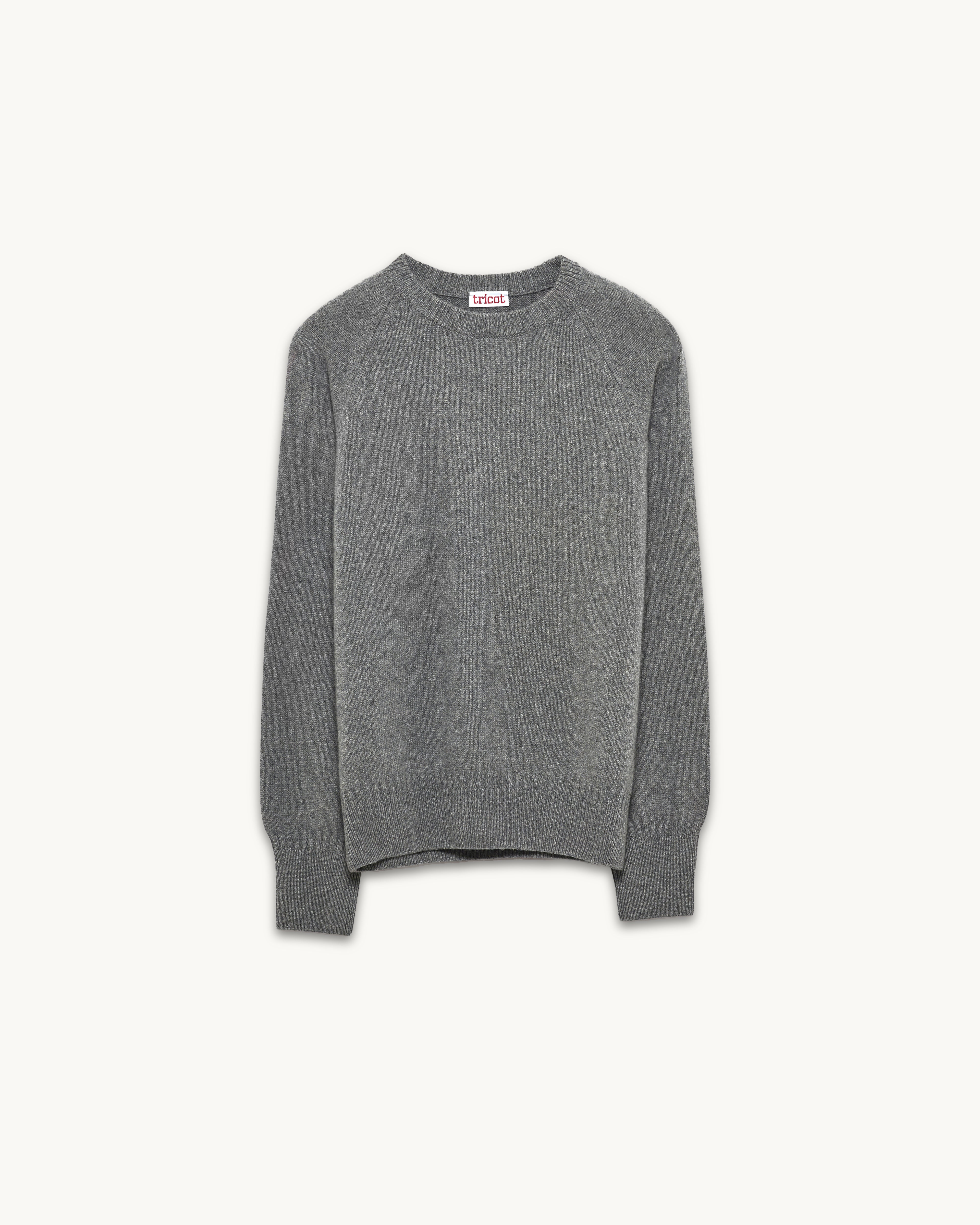 Men's crewneck cashmere sweater in Gray | Tricot