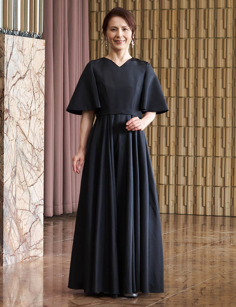 母親向け結婚式ドレス】シンプルで美しいロングドレス｜TWEED DRESS