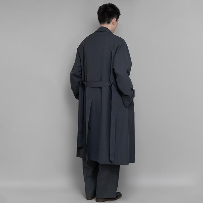 AURALEE / Finx Hard Twist Gabardine Soutien Collar Coat (Ink Black