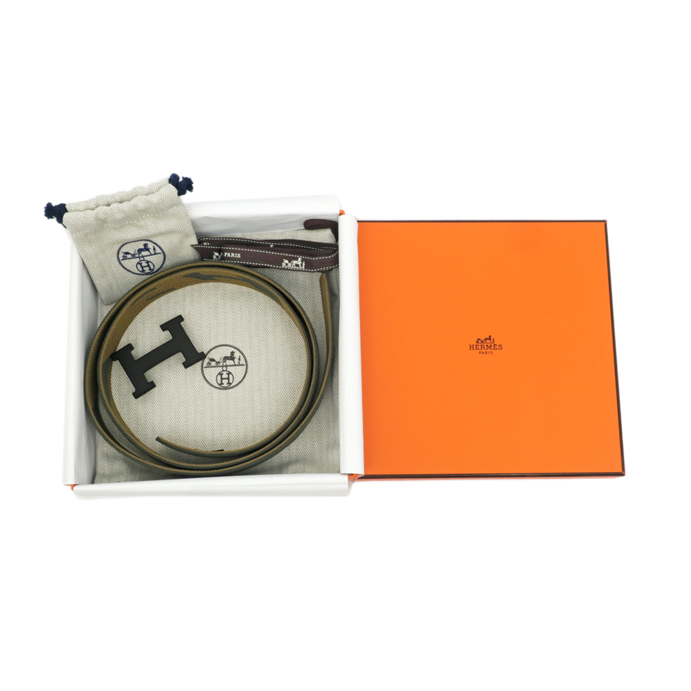 名東】【HERMES】エルメス ニットベルト スプリント Mサイズ グレー