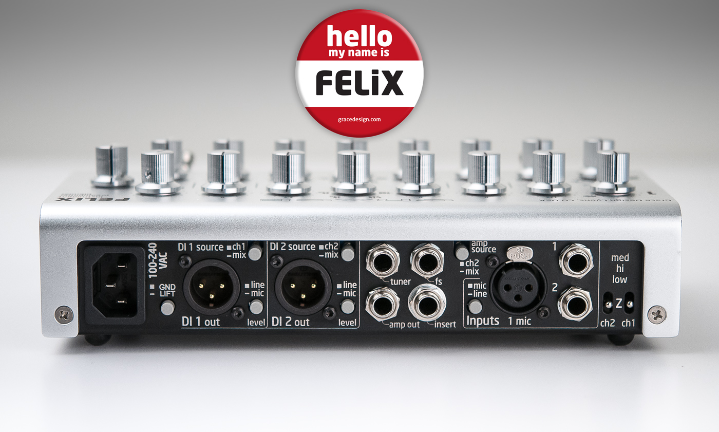 スタジオ・クオリティの「2ch 楽器専用プリアンプ/ブレンダー」、GRACE