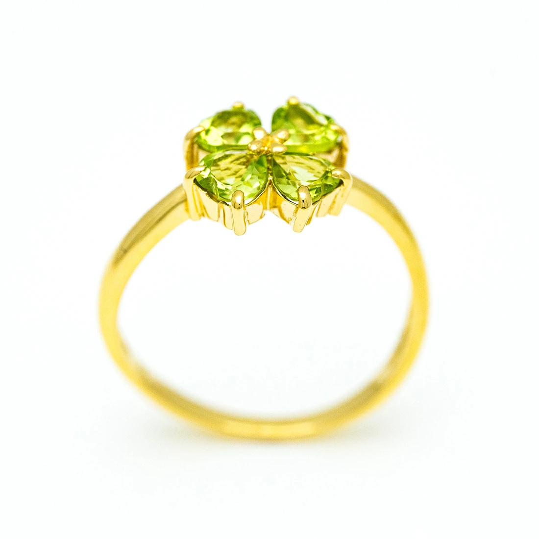 K18 ペリドット クローバーモチーフ リング[商品番号:RG0107] | umu