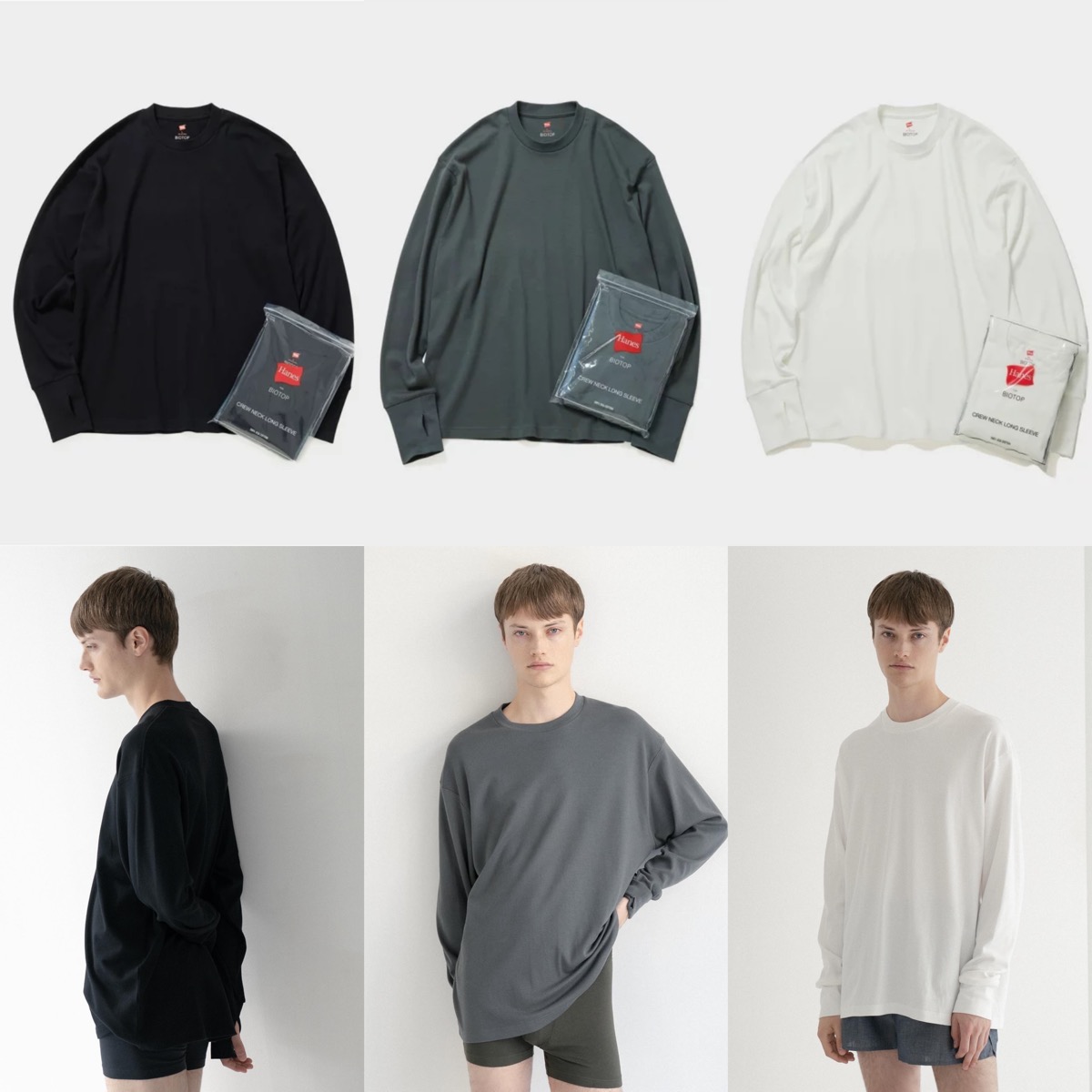 Hanes for BIOTOP 25AW クルーネックプルオーバーの国内先行予約が開始