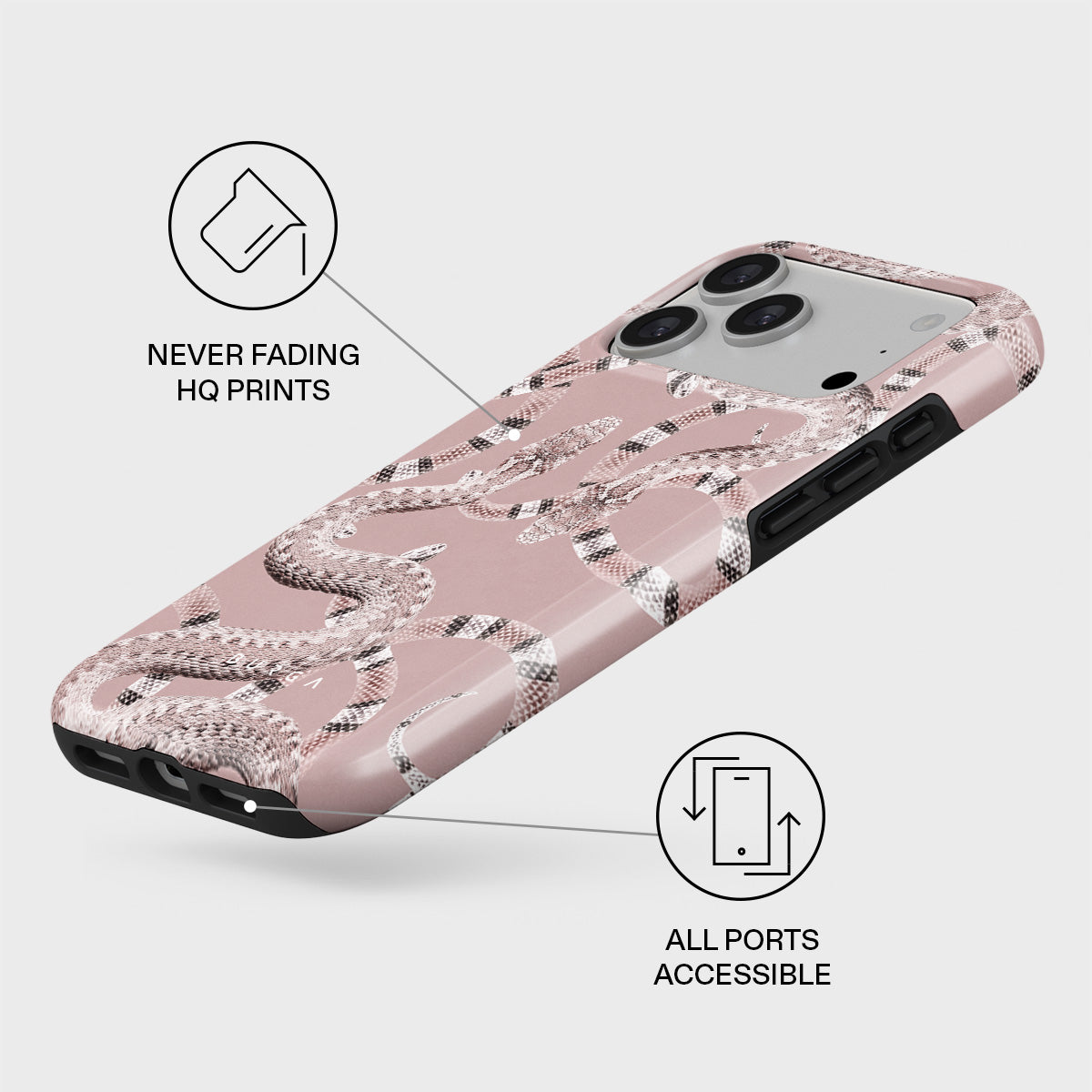 Poolside Glam - Snakes iPhone 17 Pro Max Case | BURGA