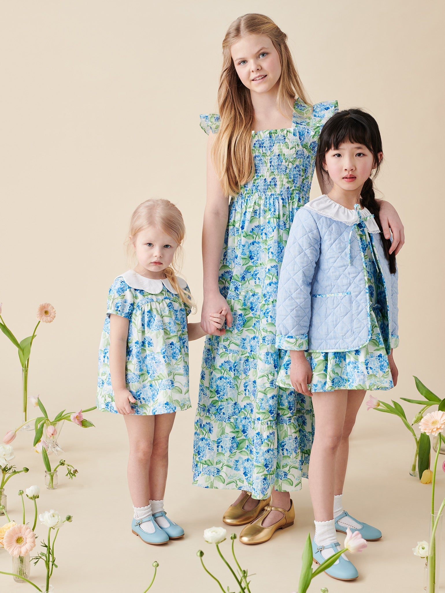 Hill House Home X La Coqueta Blue Watercolour Hydrangea Ellie Nap