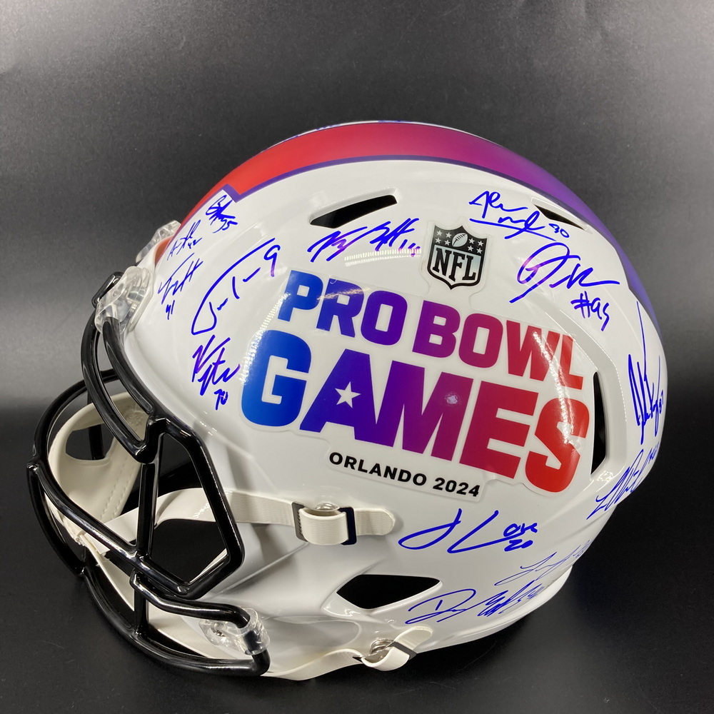 NFL - 2024 Pro Bowl Games Replica Speed Helmet Signed by Over 17