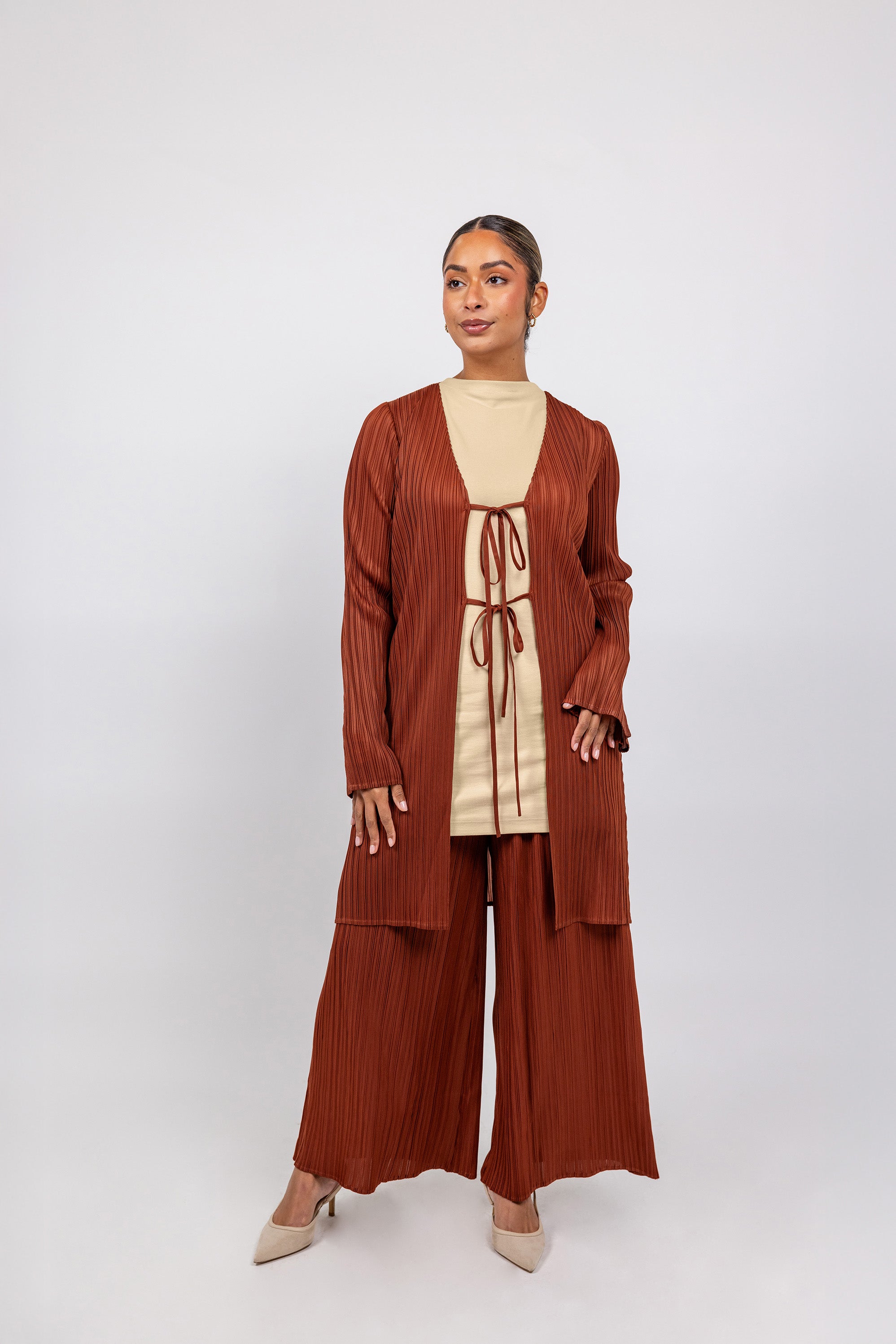Pleated Cardigan – Pleated Kimono Cardigan & Modest Layering Piece